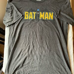 Batman Charcoal Tee with Yellow and Blue Logo